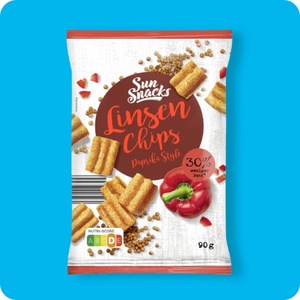 SUN SNACKS Linsen-Chips, Paprika-Style oder Sour-Cream-Style