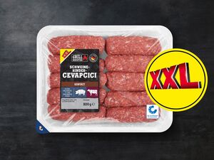 Grillmeister Schweine-Rinder-Cevapcici XXL, 
         800 g