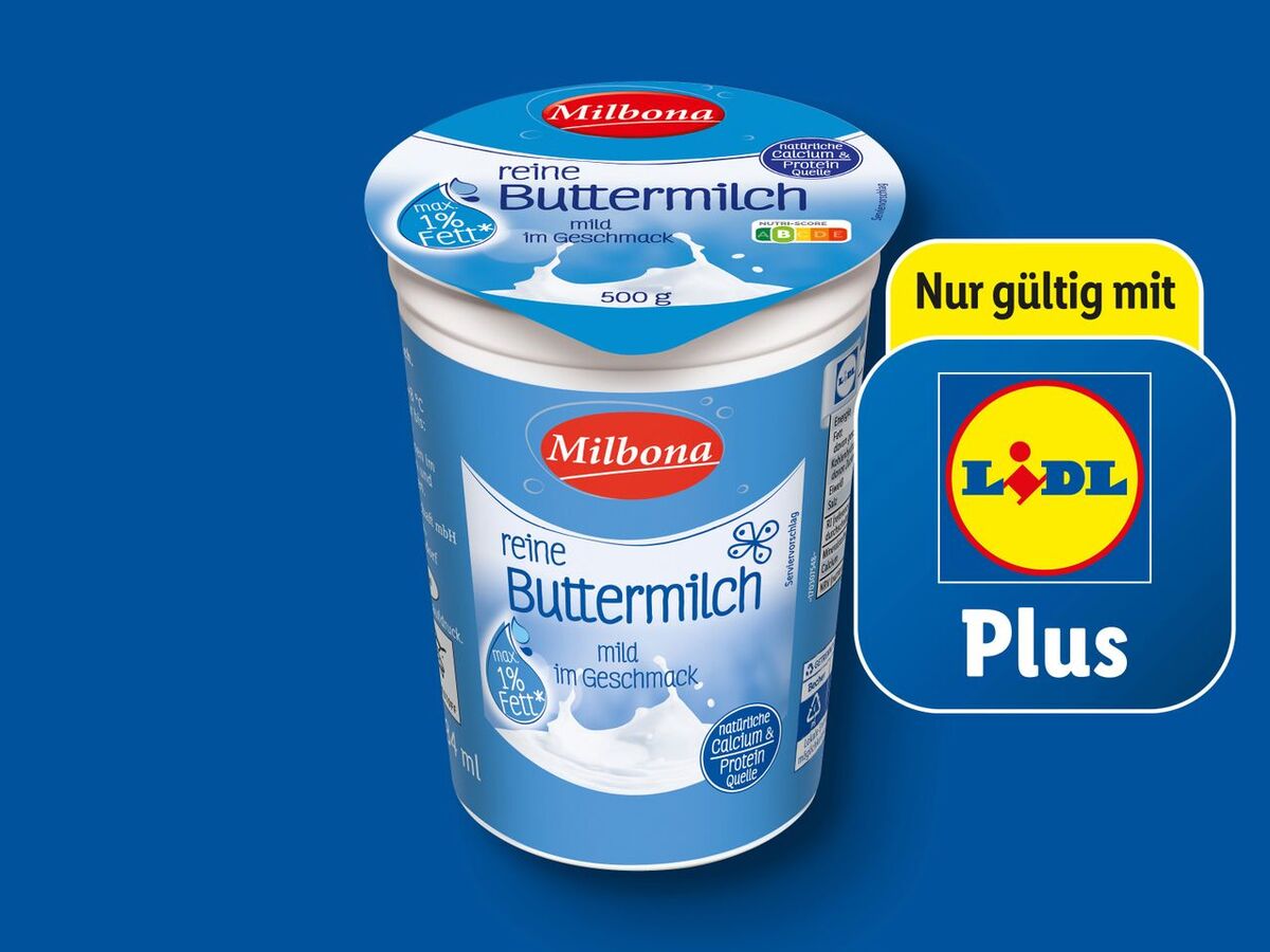 Milbona Reine Buttermilch, 500 g von Lidl ansehen!