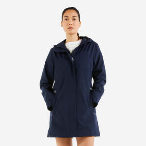 Regenjacke Wachsjacke Segeln Damen wasserdicht 300 marineblau