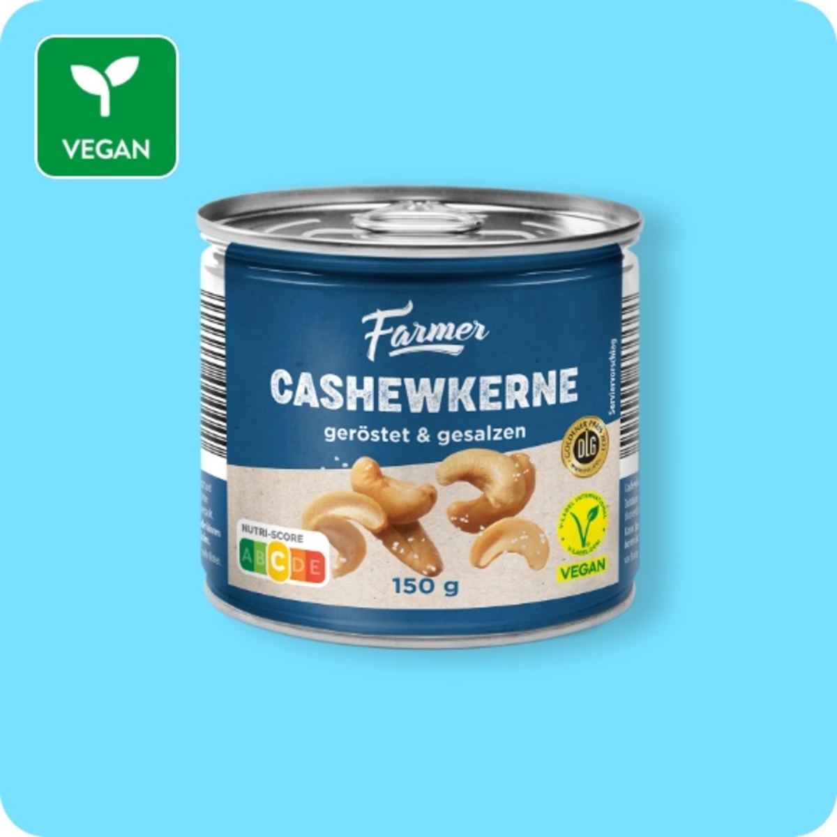 FARMER Cashewkerne, Geröstet &amp; gesalzen oder pikant gewürzt von ALDI ...