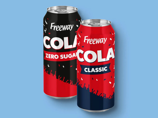 Bild 1 von Freeway Cola/Cola Zero, 
         330 ml zzgl. -.25 Pfand