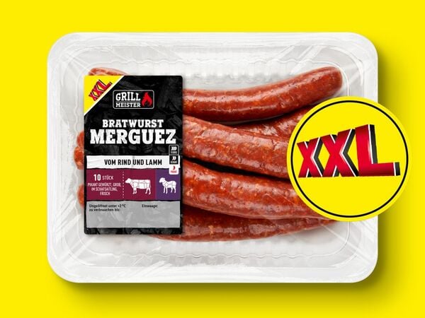 Bild 1 von Grillmeister Bratwurst Merguez XXL, 
         600 g