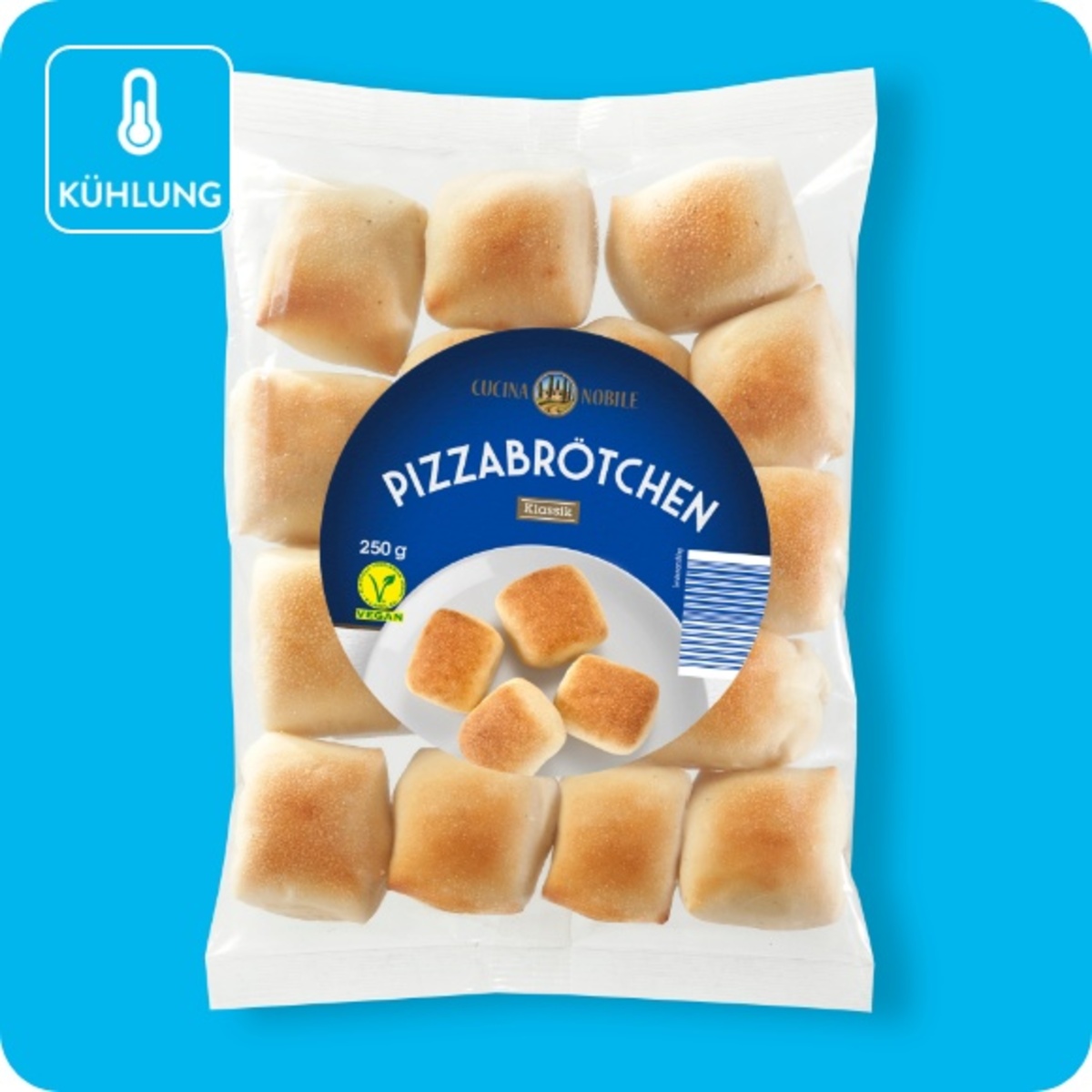 Bild 1 von CUCINA NOBILE Pizzabrötchen, Klassik (vegan) oder Mozzarella-Kräuterbutter