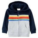 Bild 1 von Jungen Sweatjacke mit bunten Streifen DUNKELBLAU / HELLGRAU