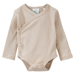 Newborn Wickelbody mit Bio-Baumwolle BEIGE