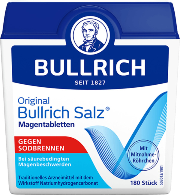 Bild 1 von Bullrich Salz Magentabletten mit Taschenpackung