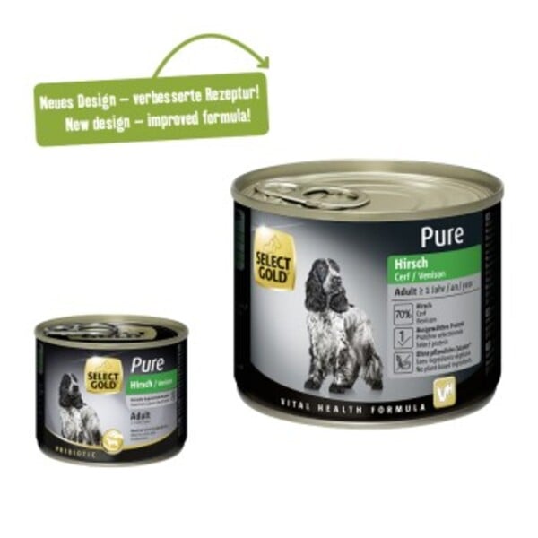 Bild 1 von SELECT GOLD Pure Adult Hirsch 6x200 g