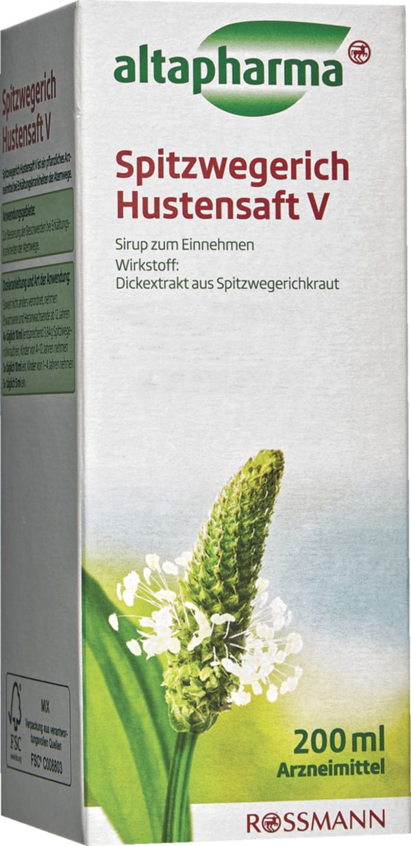 Bild 1 von altapharma ALTAPH. SPITZWEGERICH HUSTENSAFT V, 200 ml