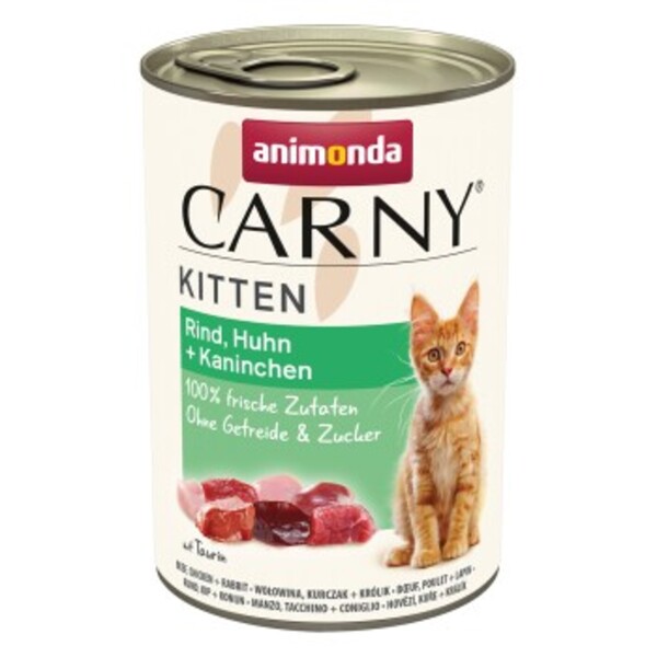 Bild 1 von animonda Carny Kitten Rind, Huhn & Kaninchen 12x400 g