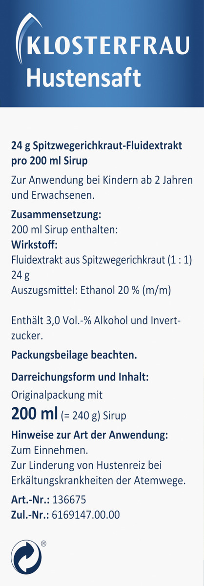 Bild 4 von Klosterfrau Klosterfrau Hustensaft zur Linderung und Beruhigung, 200 ml