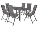 Bild 1 von LIVARNO home Alu-Premium-Set »Toronto« 7-teilig - Ausziehtisch & 6 Hochlehner gepolstert, anthrazit