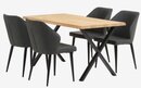 Bild 1 von ROSLEV L140 Tisch nat. Eiche + 4 LUNDERSKOV Stühle schw.