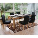 Bild 1 von 6er-Set Esszimmerstuhl Stuhl Küchenstuhl Littau ~ Kunstleder, schwarz matt, helle Beine