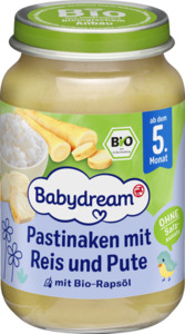 Babydream Pastinaken mit Reis und Pute mit Bio-Rapsöl, 190g, 190 g