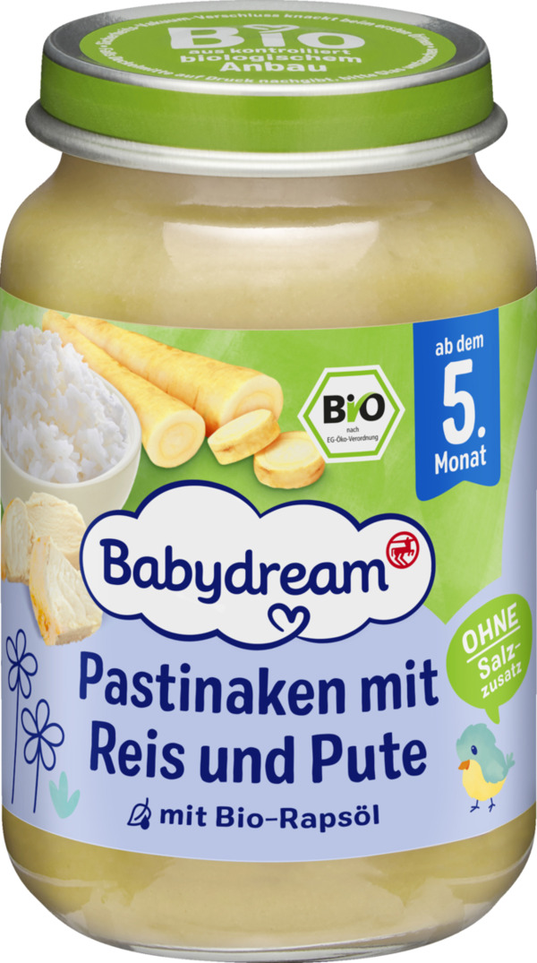 Bild 1 von Babydream Pastinaken mit Reis und Pute mit Bio-Rapsöl, 190g, 190 g