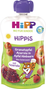 HiPP Bio Hippis Granatapfel Acerola in Apfel-Himbeere, 100 g