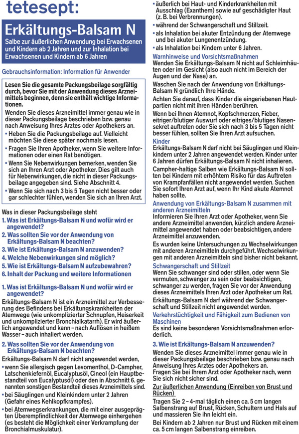 Bild 4 von tetesept Erkältungs-Balsam N Nase, Kopf & Bronchien, 25 ml