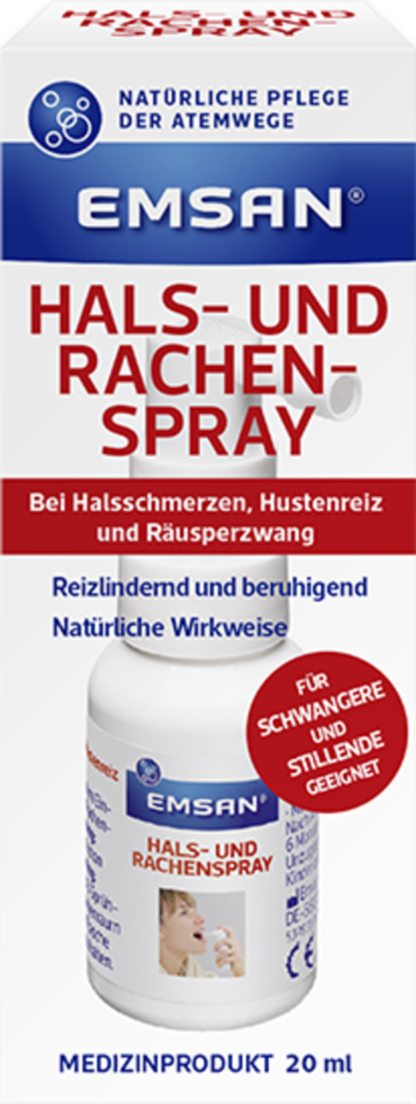 Bild 1 von Emsan Hals- und Rachenspray, 20 ml