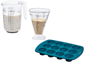 Coox Silikon-Muffinform + ERNESTO® Messbecher-Set, 2-teilig