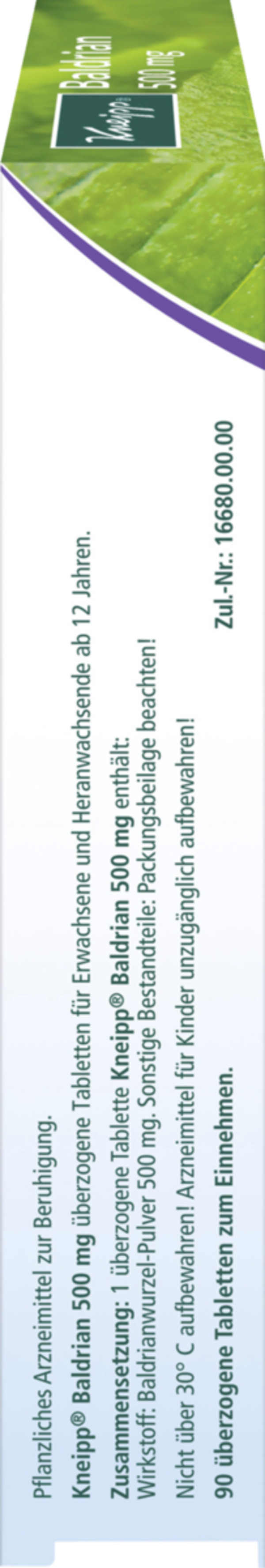 Bild 3 von Kneipp Baldrian 500 mg, 54 g