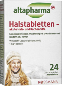 altapharma altapharma Halstabletten - akute Hals- und Rachenhilfe 24 Lutschtabletten Arzneimittel, 36 g