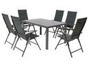 Bild 1 von LIVARNO home Alu-Premium-Set »Toronto« 7-teilig - Standardtisch & 6 Hochlehner, gepolstert, anthrazit