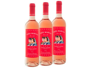 3 x 0,75-l-Flasche Weinpaket Três Marias Vinho Verde DOC trocken, Roséwein, 
         2.25-l