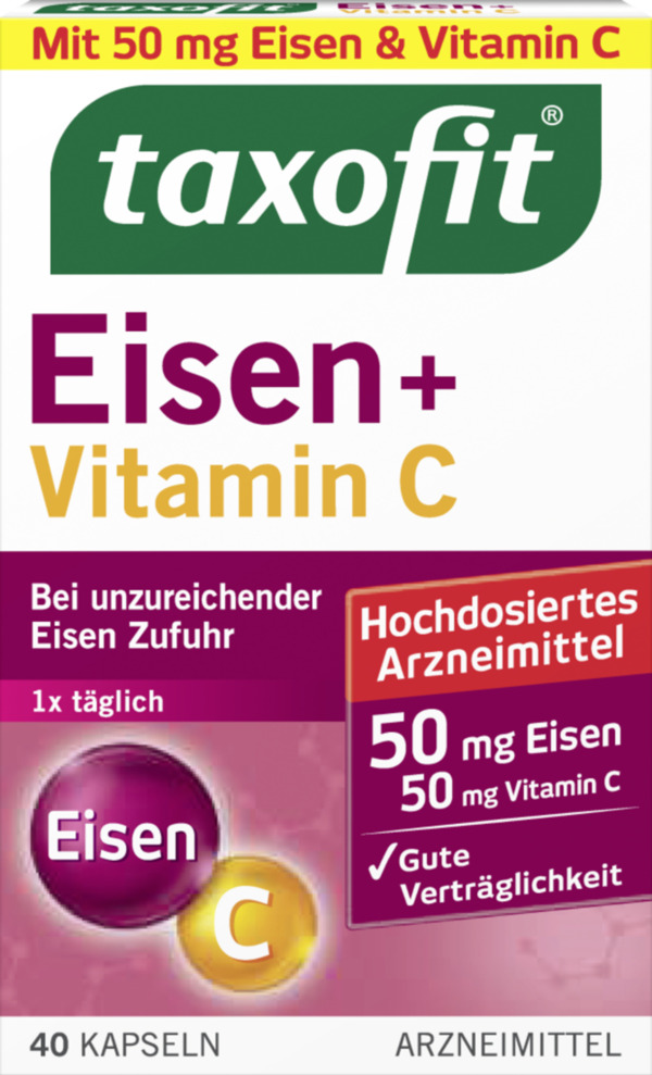 Bild 1 von taxofit Eisen + Vitamin C Kapseln