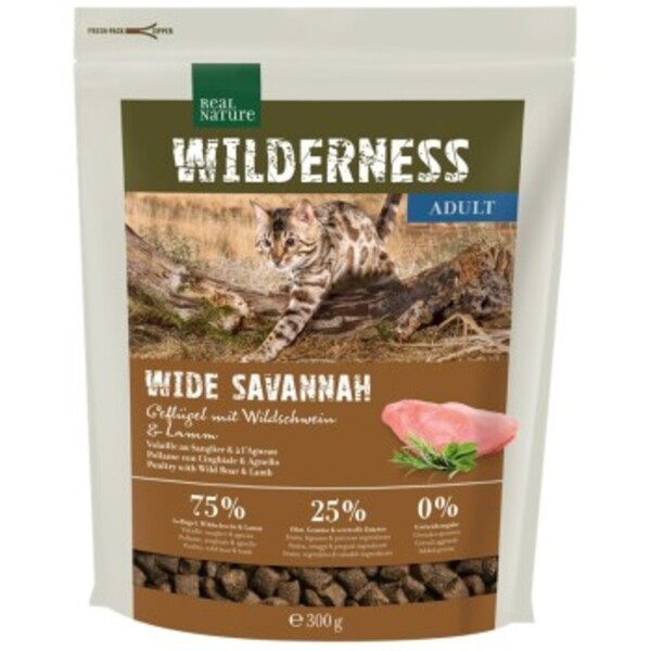 Bild 1 von REAL NATURE WILDERNESS Adult Wide Savannah Geflügel mit Wildschwein und Lamm 300 g