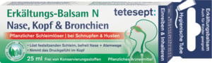 tetesept Erkältungs-Balsam N Nase, Kopf & Bronchien, 25 ml