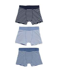 3er-Pack Kinder-Boxershorts, Baumwolle/Elasthan blau