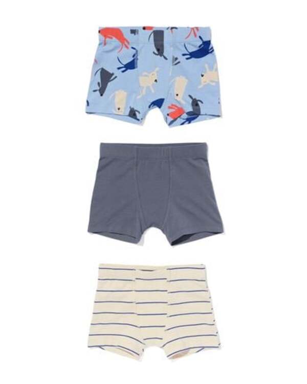 Bild 1 von 3er-Pack Kinder-Boxershorts, Baumwolle/Elasthan, Hunde hellblau