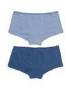 Bild 4 von 2er-Pack Damen-Shortys, Baumwolle/Elasthan blau