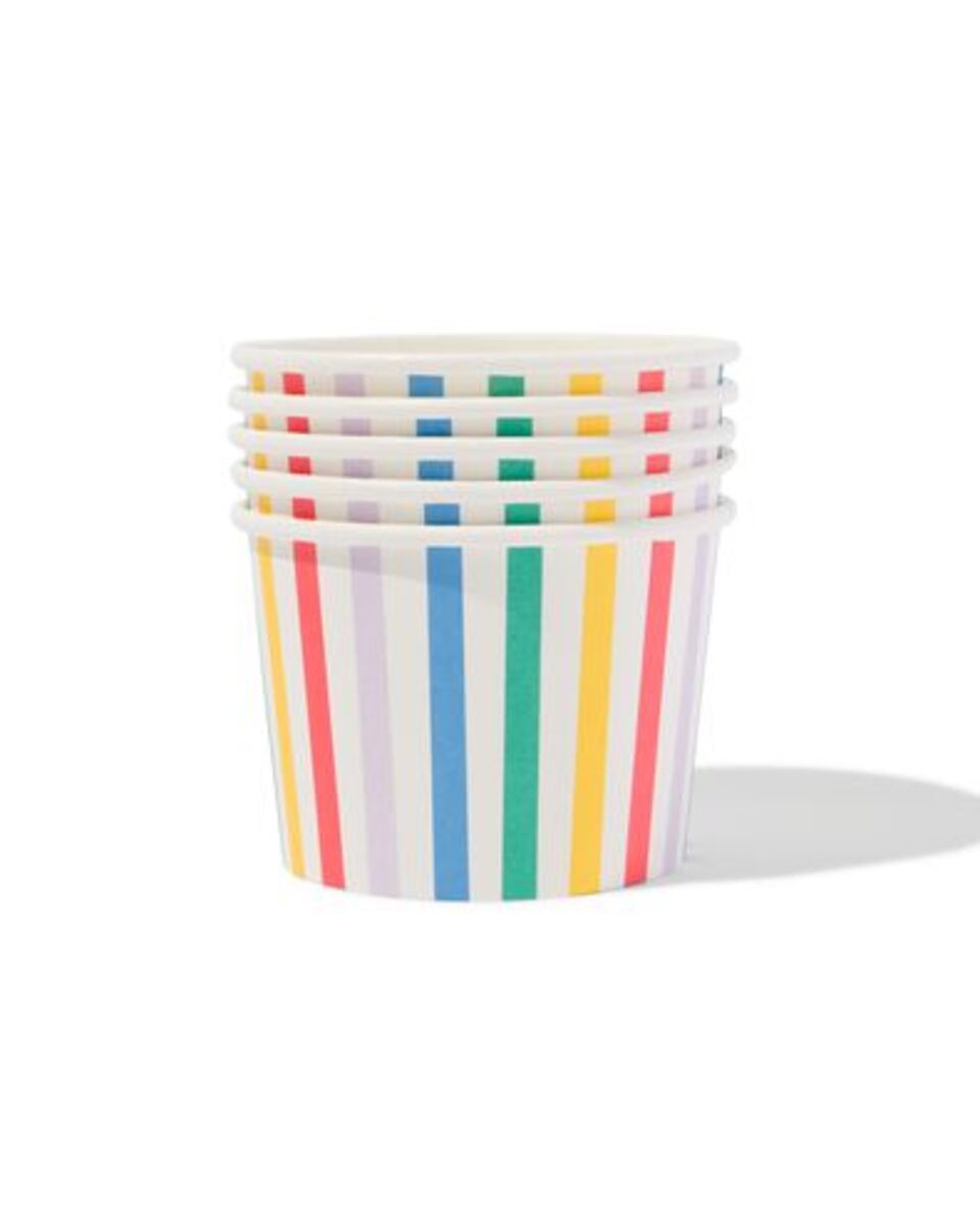 Bild 2 von 5er-Pack Pappschalen, Streifen, 450 ml