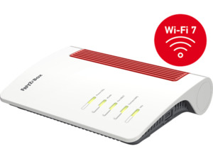 AVM FRITZ!Box 7690 (Wi-Fi 7) VDSL/ADSL Router 2,5 Gbit/s, Weiß/Rot