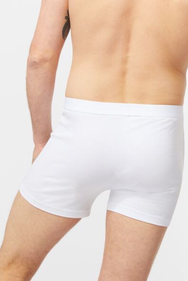 Bild 4 von 3 Herren-Boxershorts, lang, Baumwollstretch weiß
