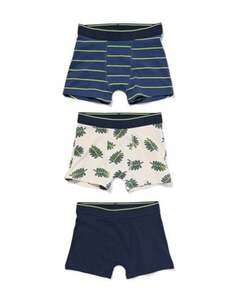 3er-Pack Kinder-Boxershorts, Baumwolle/Elasthan blau