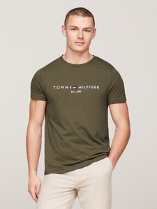 Tommy Hilfiger T-Shirt TOMMY LOGO TEE aus reiner, nachhaltiger Baumwolle