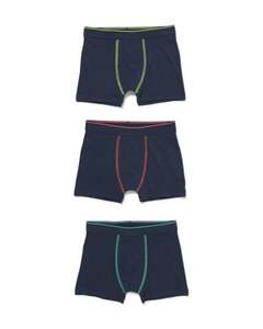 3er-Pack Kinder-Boxershorts, Baumwolle/Elasthan blau