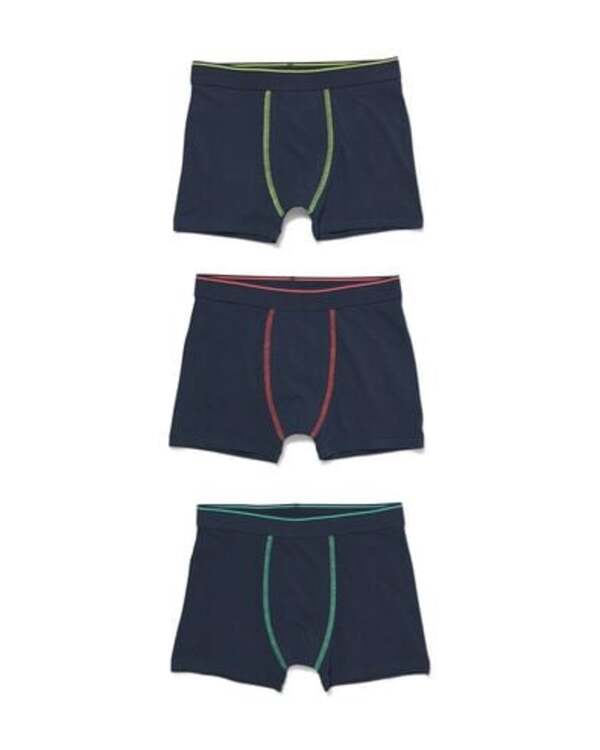 Bild 1 von 3er-Pack Kinder-Boxershorts, Baumwolle/Elasthan blau