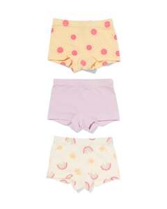 3er-Pack Kinder-Boxershorts, Baumwolle/Elasthan lila