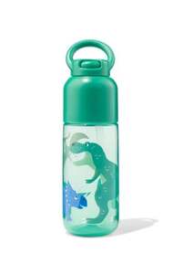 Trinkflasche mit Trinkhalm, Dinosaurier, 300 ml