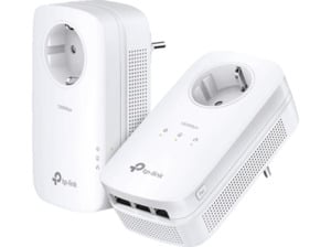 TP-LINK TL-PA8033P AV1300-Gigabit-Powerline mit Steckdose Adapter Kit, Weiß