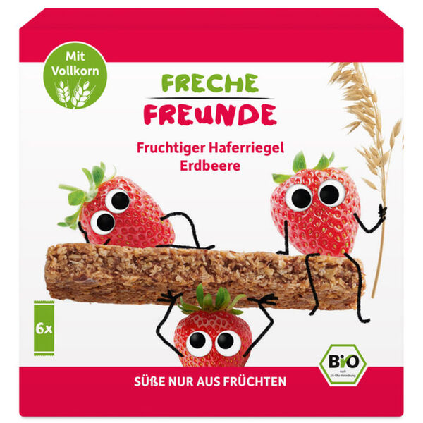 Bild 1 von Freche Freunde BIO Fruchtiger Haferriegel Erdbeere, 6er Pack