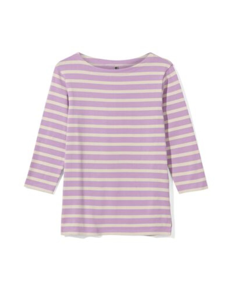 Bild 1 von Damen-Shirt Cara, U-Boot-Ausschnitt, Streifen lila