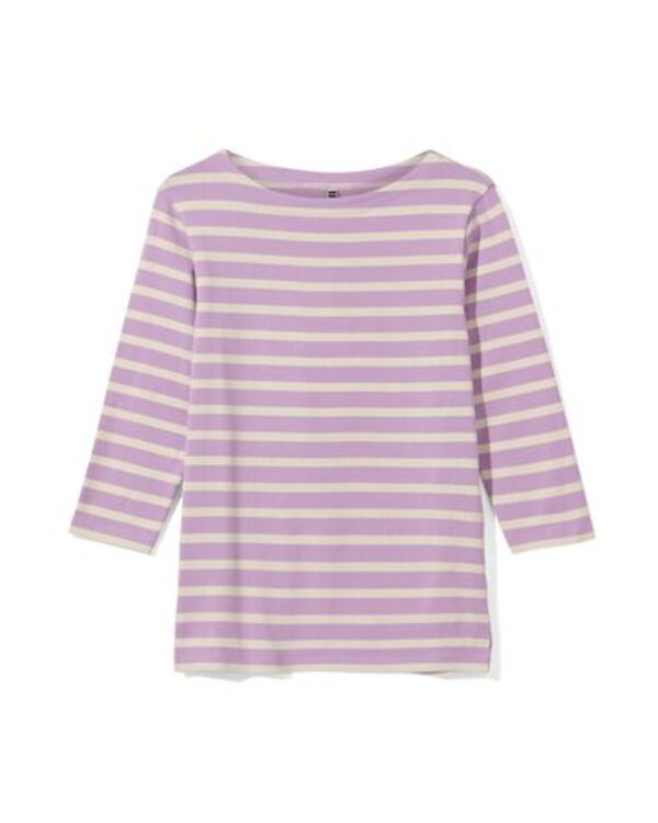 Bild 1 von Damen-Shirt Cara, U-Boot-Ausschnitt, Streifen lila
