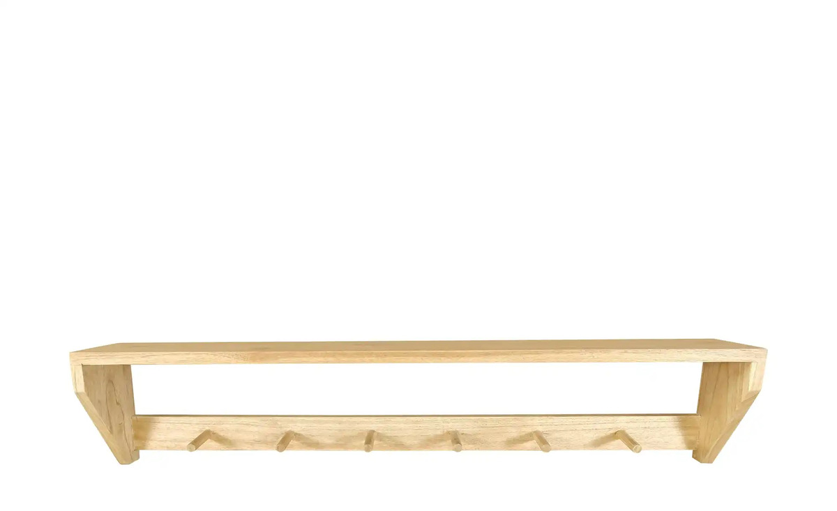 Bild 1 von Garderobenleiste  Majua ¦ holzfarben ¦ Massivholz ¦ Maße (cm): B: 100 H: 20 T: 15 Flur- & Dielenmöbel > Wandgarderoben & Kleiderhaken - Sconto