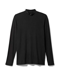 Damen-Shirt Chelsea, gerippt schwarz