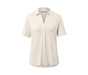 Blusenshirt mit Knopfleiste, weiß